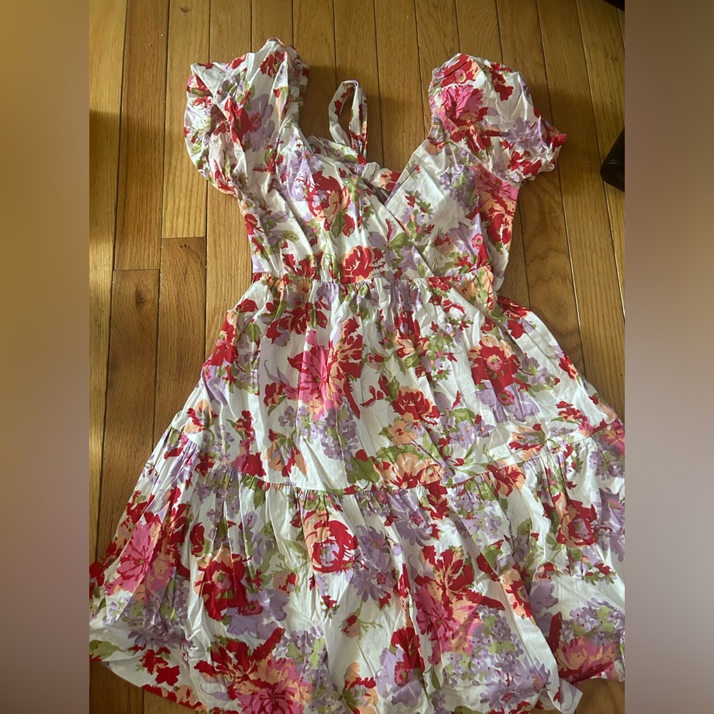 Jessica Simpson Summer Floral Mini Dress with tie back